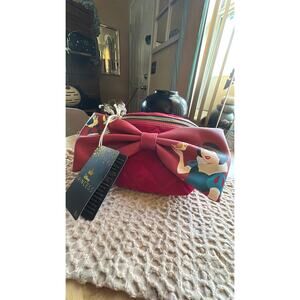 Loungefly Snow White 1937 Classic Bow Velvet Belt Bag Red